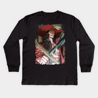 DRACULE MIHAWK ANIME MERCHANDISE Kids Long Sleeve T-Shirt